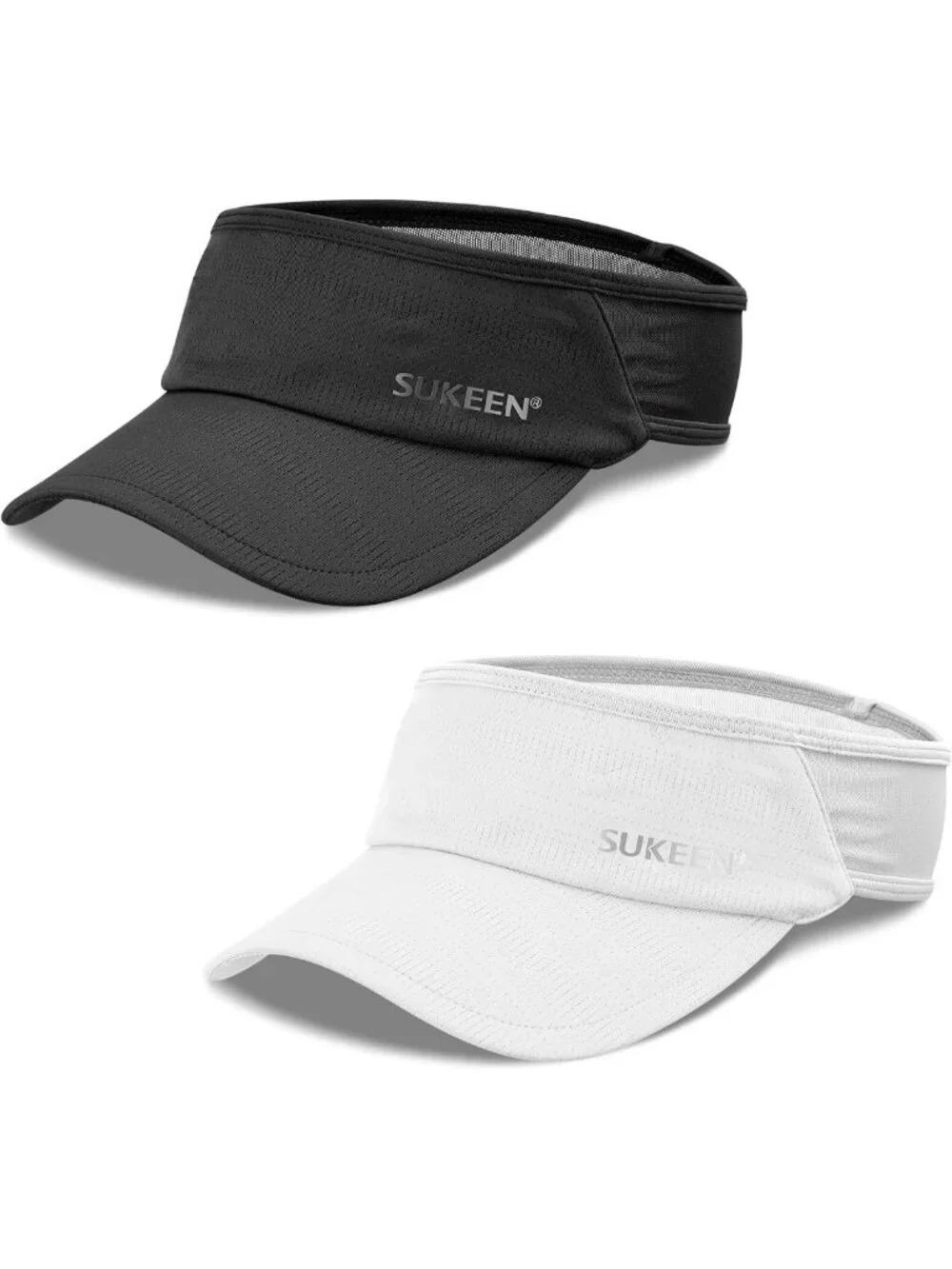 Lightweight Packable Sports Visor Hat for Golf, Tennis & Running - 2 Pack